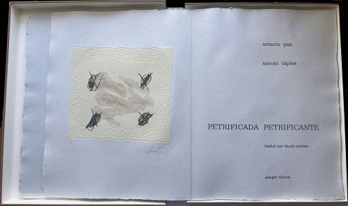 Petrificada Petrificante. Portfolio with 8 original etchings by Antoni Tapies. 1978.